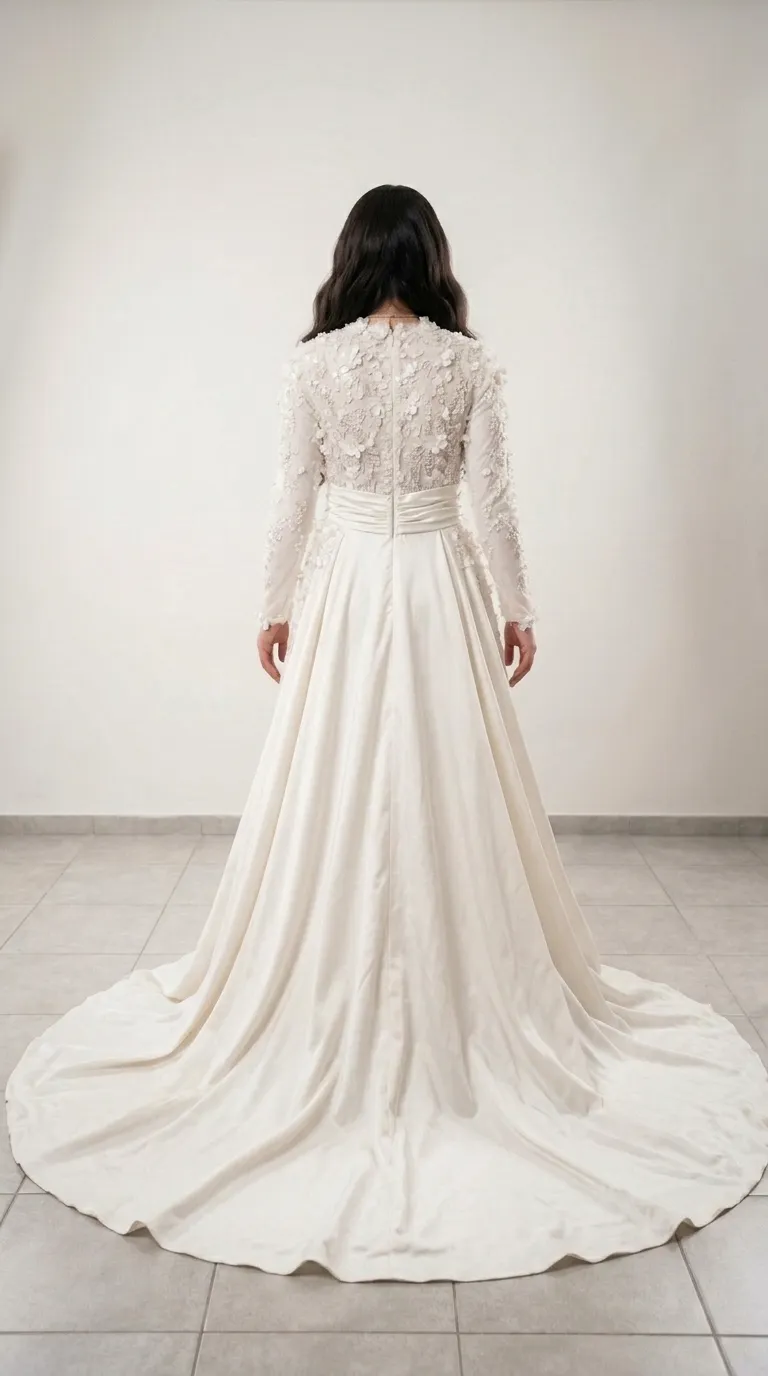 Modest wedding dress with stunning plus size pageantry