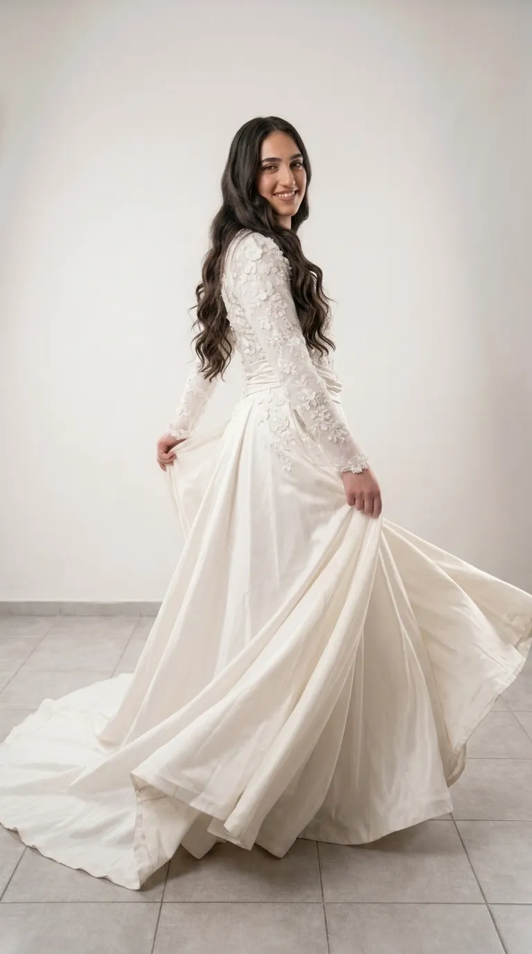 Modest wedding dress with stunning plus size pageantry