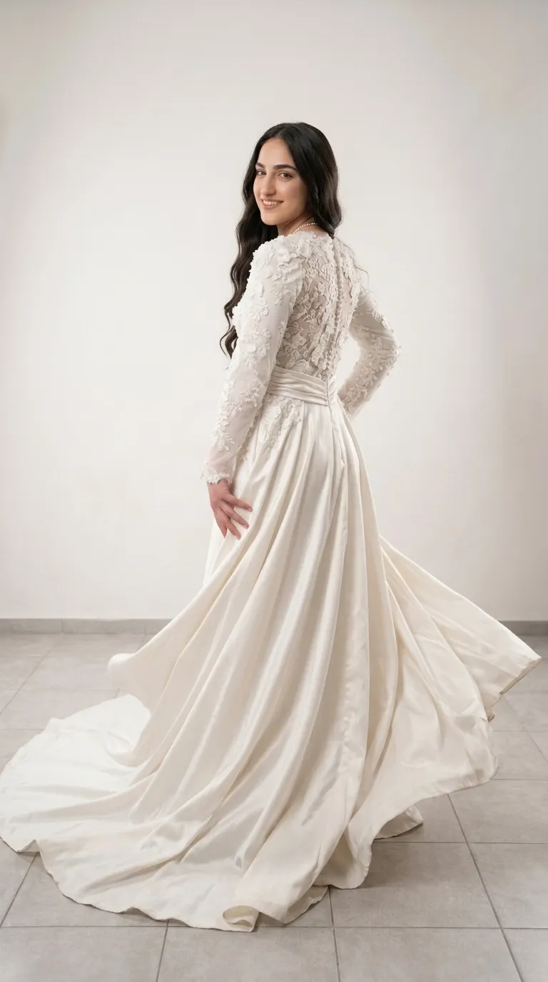 Modest wedding dress with stunning plus size pageantry