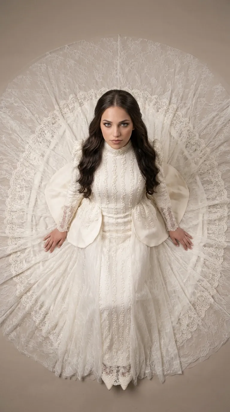 Modest vintage princess style wedding dress'