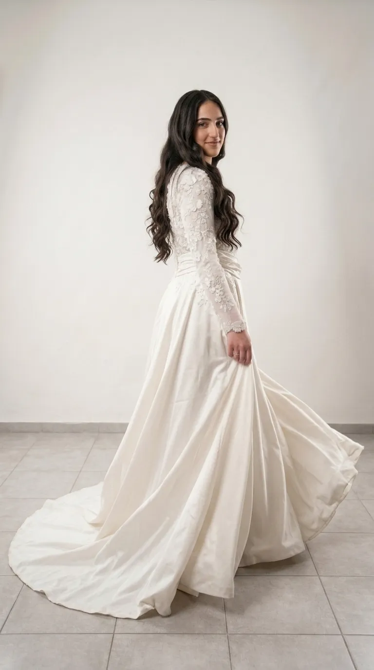 Modest wedding dress with stunning plus size pageantry