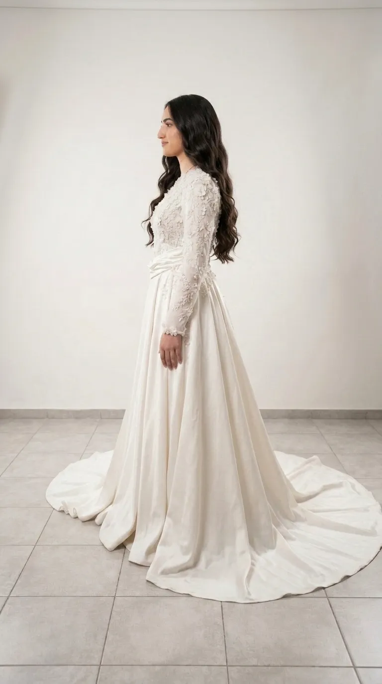 Modest wedding dress with stunning plus size pageantry