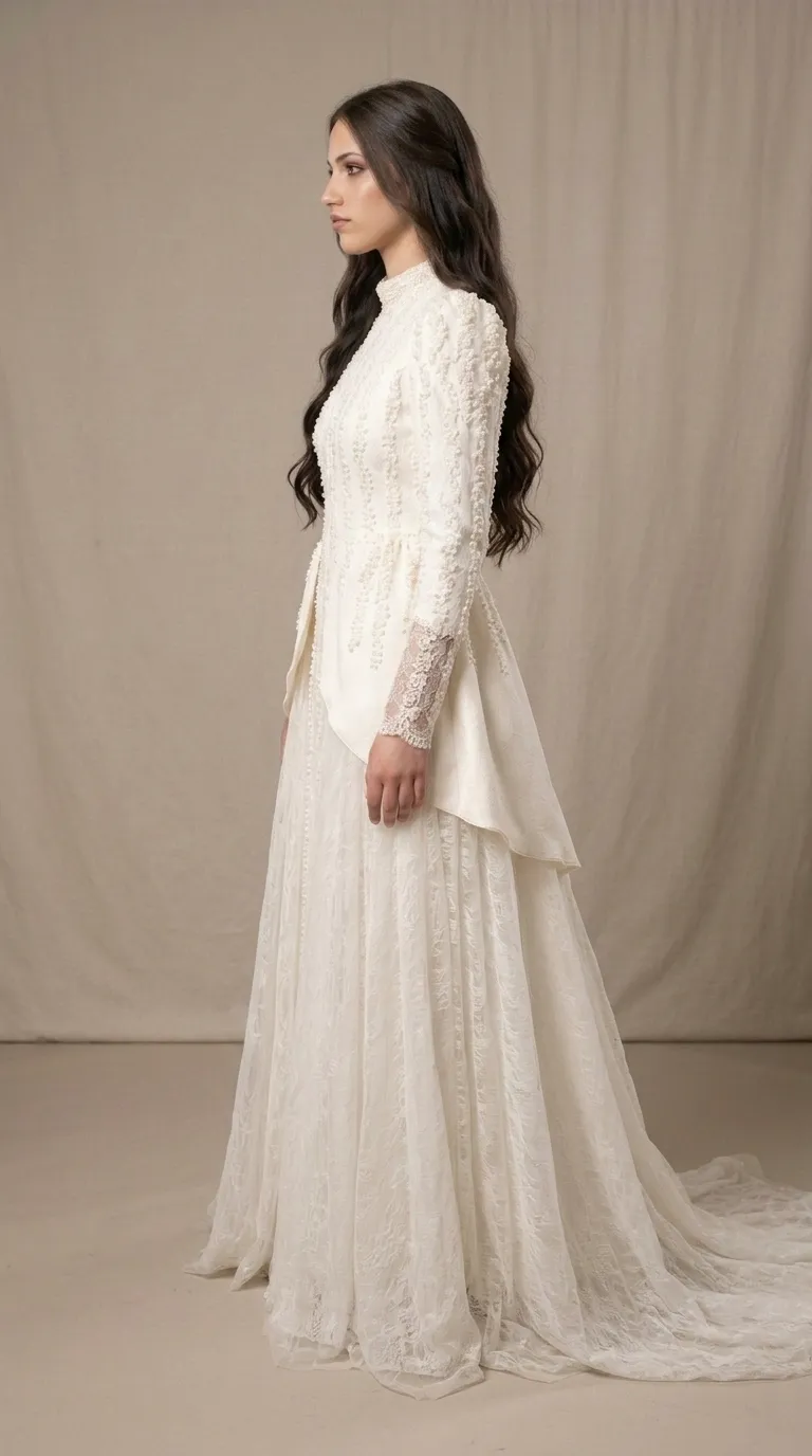 Modest vintage princess style wedding dress'