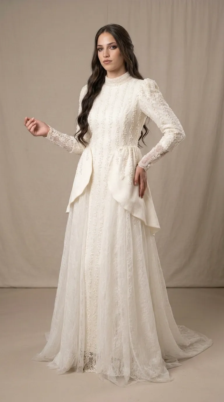 Modest vintage princess style wedding dress'