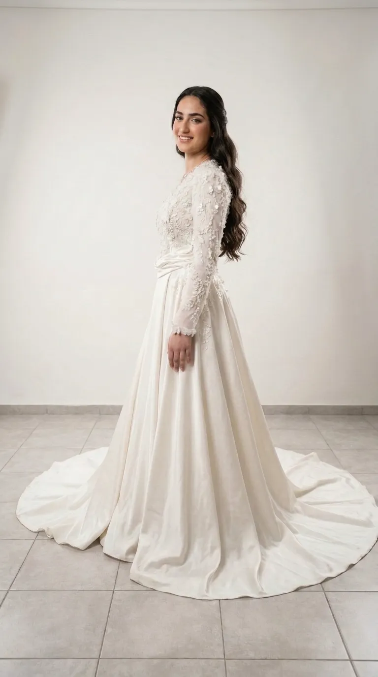 Modest wedding dress with stunning plus size pageantry