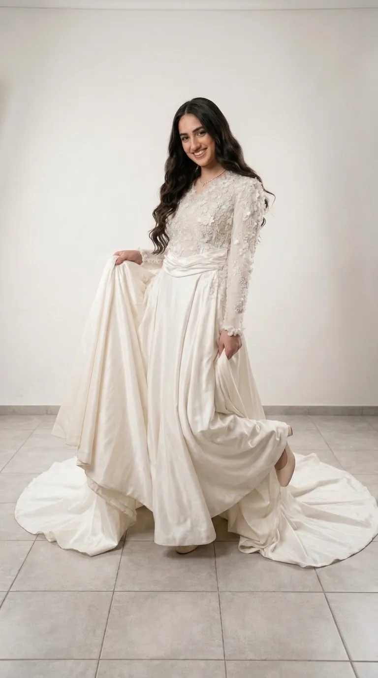 Modest wedding dress with stunning plus size pageantry
