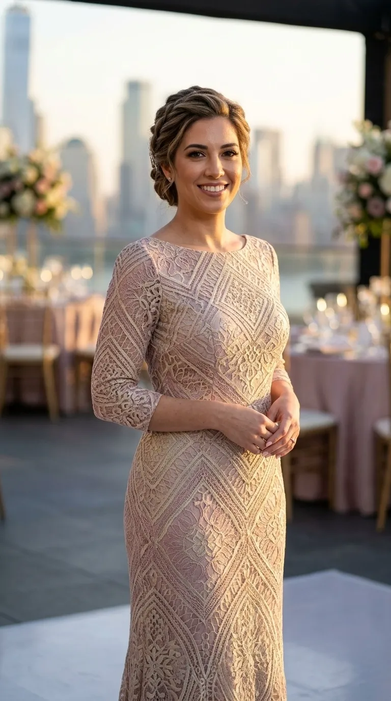 Collection of modest evening dresses, tailoring with personal design - Model 4